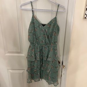 green floral romper